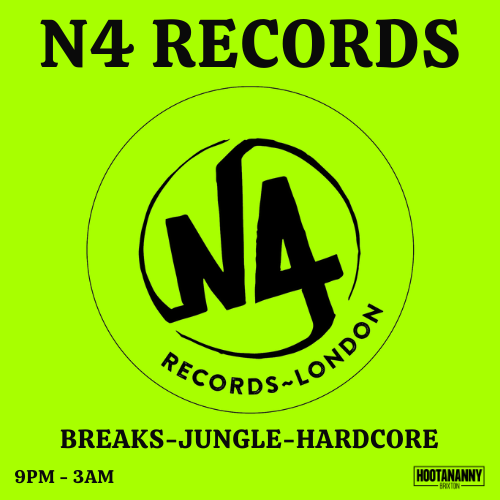 N4 Records: Pete Cannon, T-Cuts, Benton, DJ Ron, Cheetah - フライヤー表