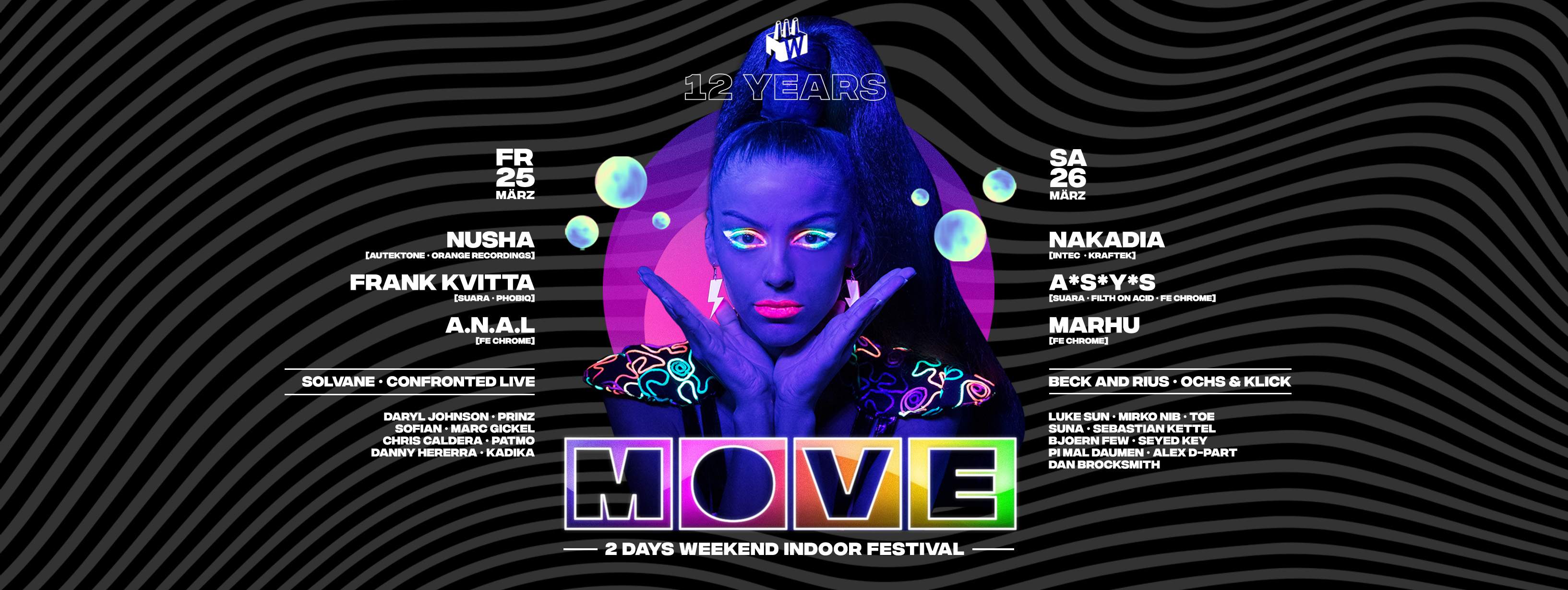 MOVE - 12 Years - 2 Days Wknd Indoor Festival - フライヤー裏