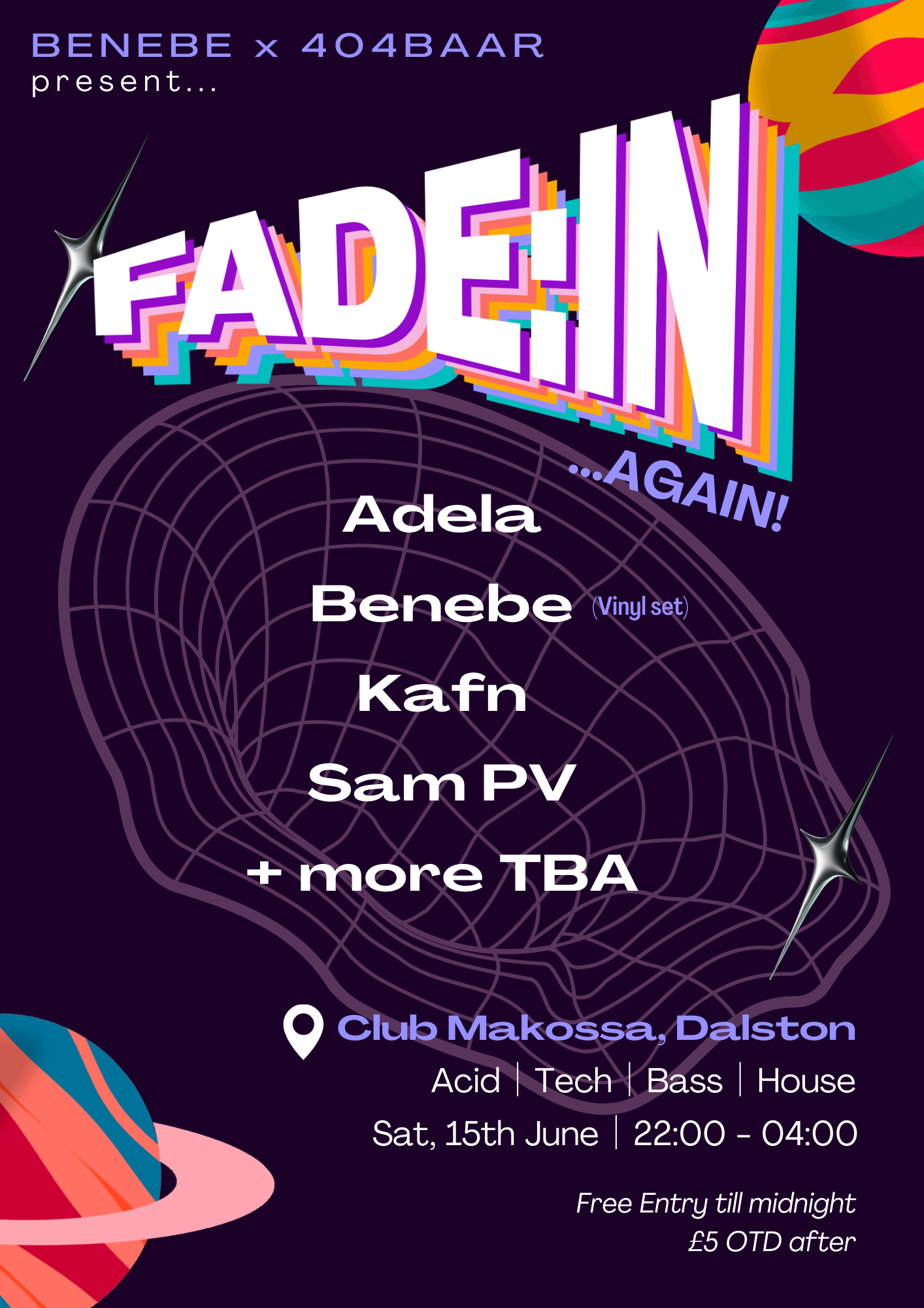 FADE:IN ... AGAIN - フライヤー表