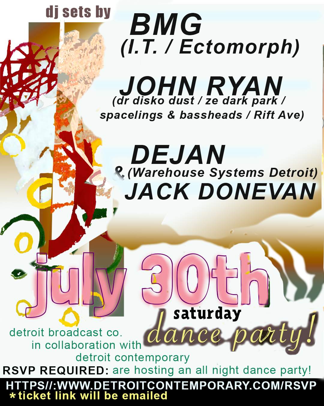 Dance Party w BMG, John Ryan, Dejan, & Jack Donevan - Página trasera