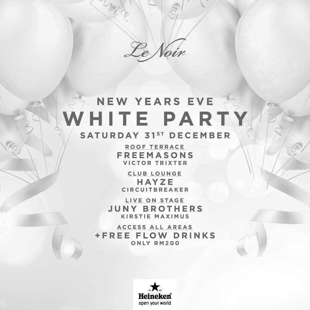 The New Years Eve White Party at Le Noir KL, Kuala Lumpur