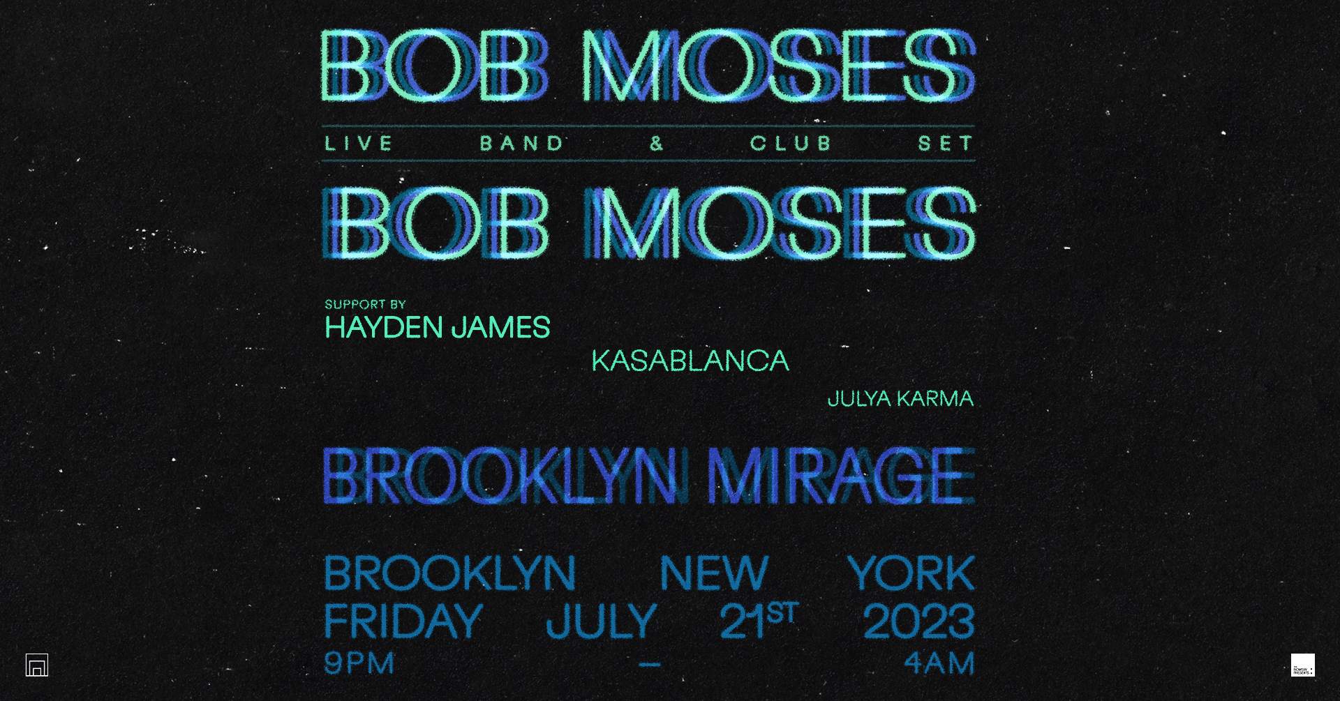 BOB MOSES at Brooklyn Mirage, New York City