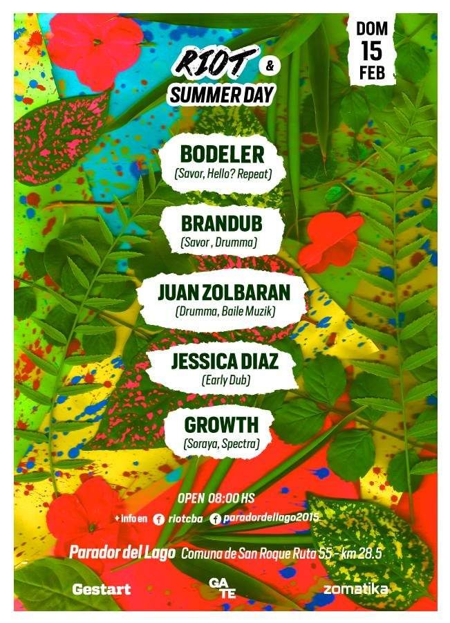 Riot & Summer Day presentan: Bodeler, Juan Zolbaran, Brandub - Página trasera