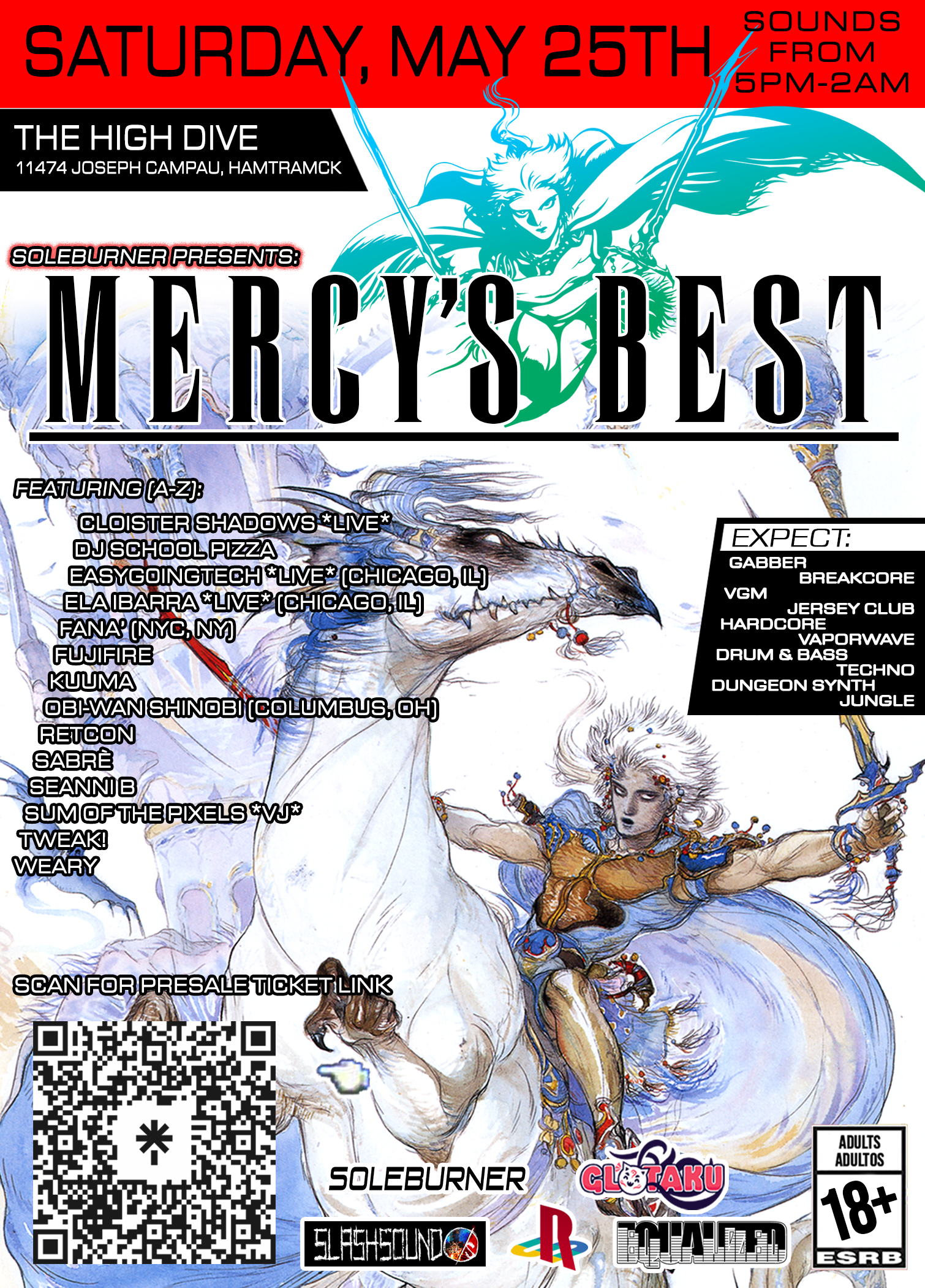 Mercy's Best: A Hardcore, Breakcore, VGM, Jungle, and Club Kinda Party - フライヤー表