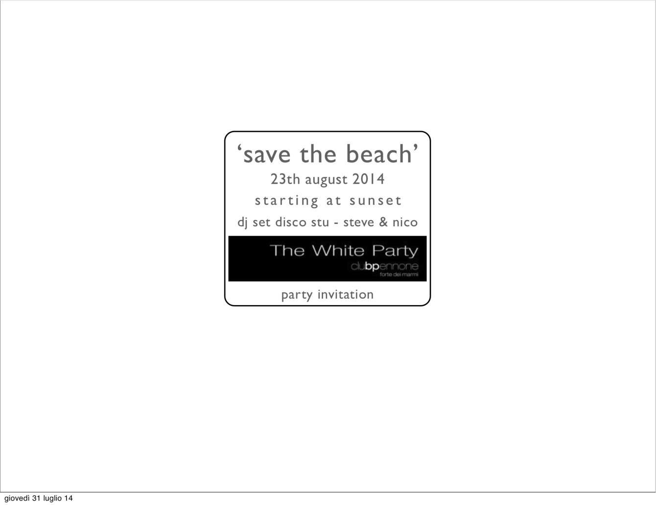 White Party - フライヤー表