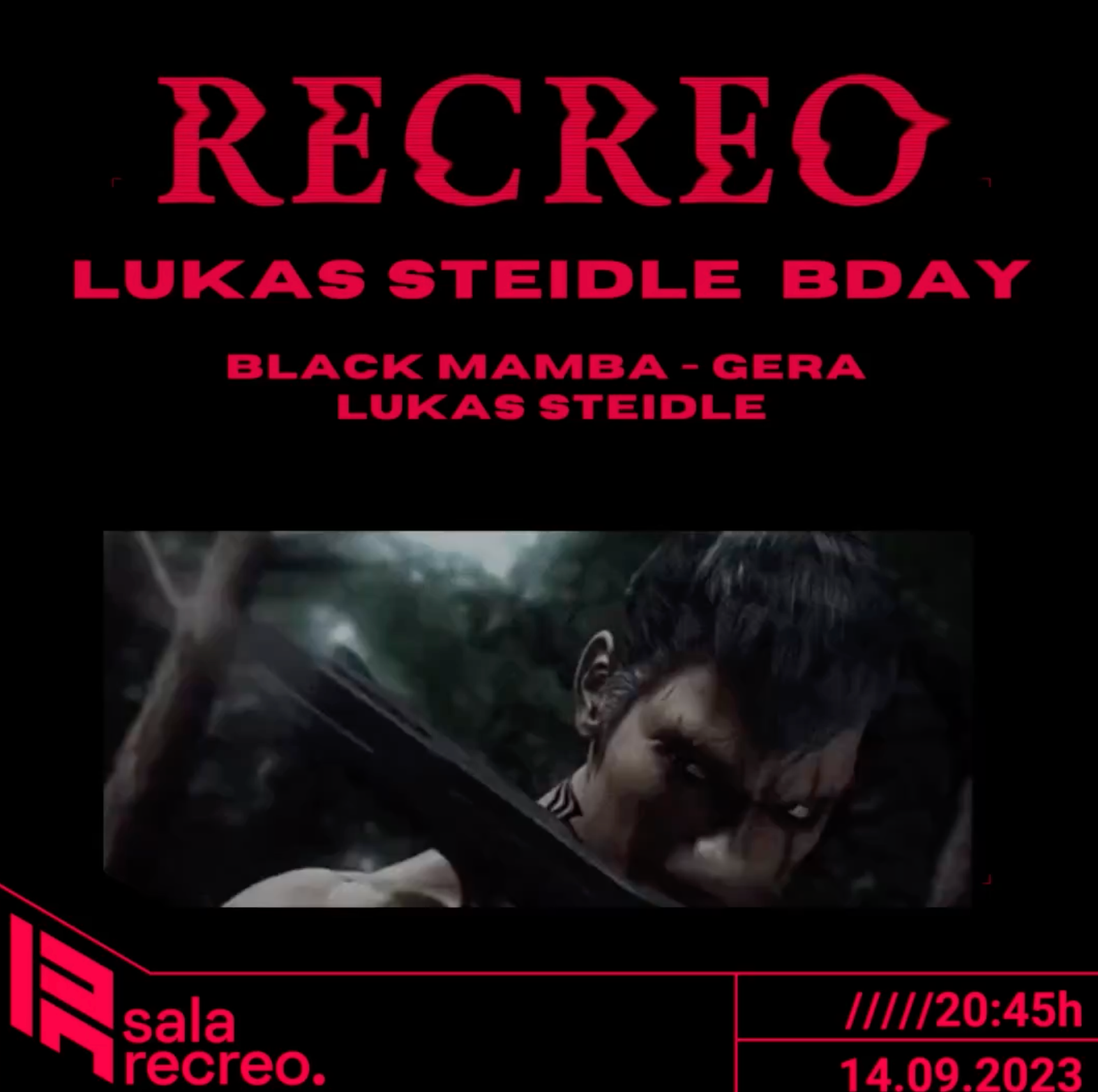 RECREO: Lukas Steidle b-day - フライヤー表