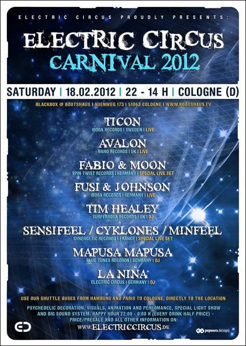 Electric Circus Carnival 2012 - フライヤー表
