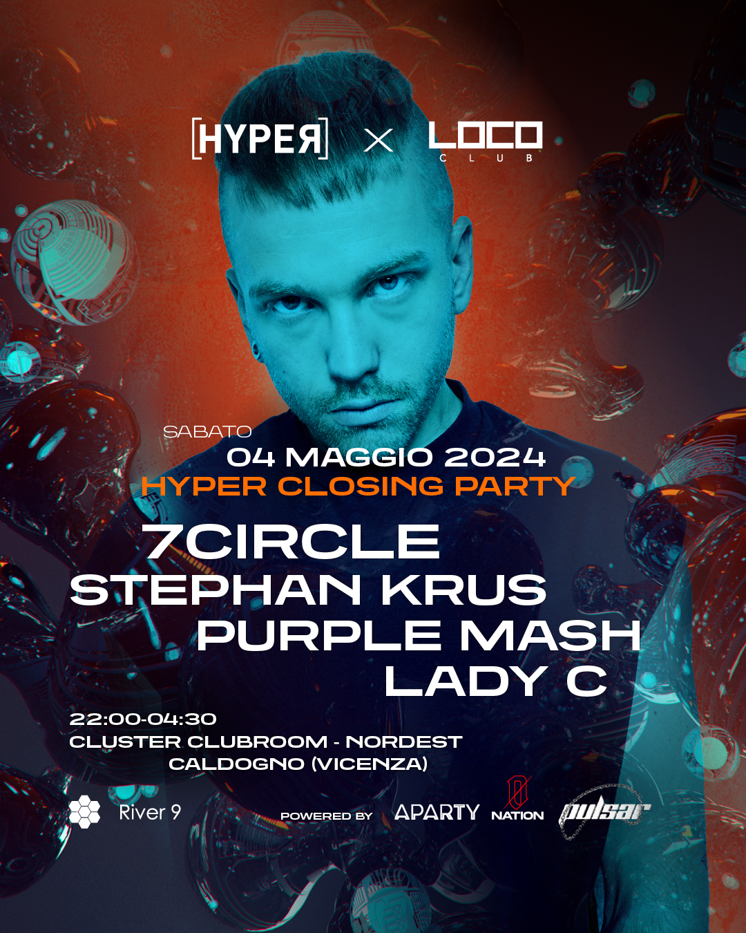 HYPER x Loco with 7CIRCLE, Stephan Krus, Purple Mash, Lady C - Página frontal