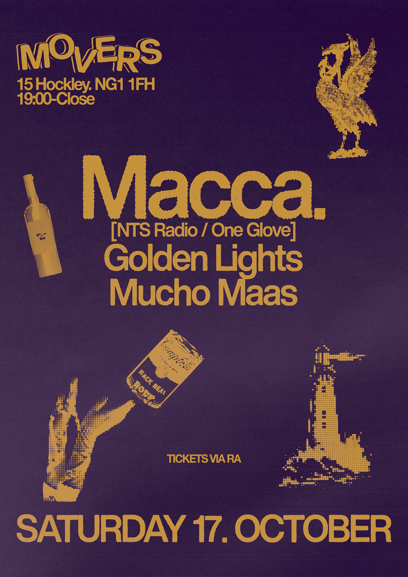 Macca [NTS, One Glove], Golden Lights & Mucho Maas at Movers, Nottingham