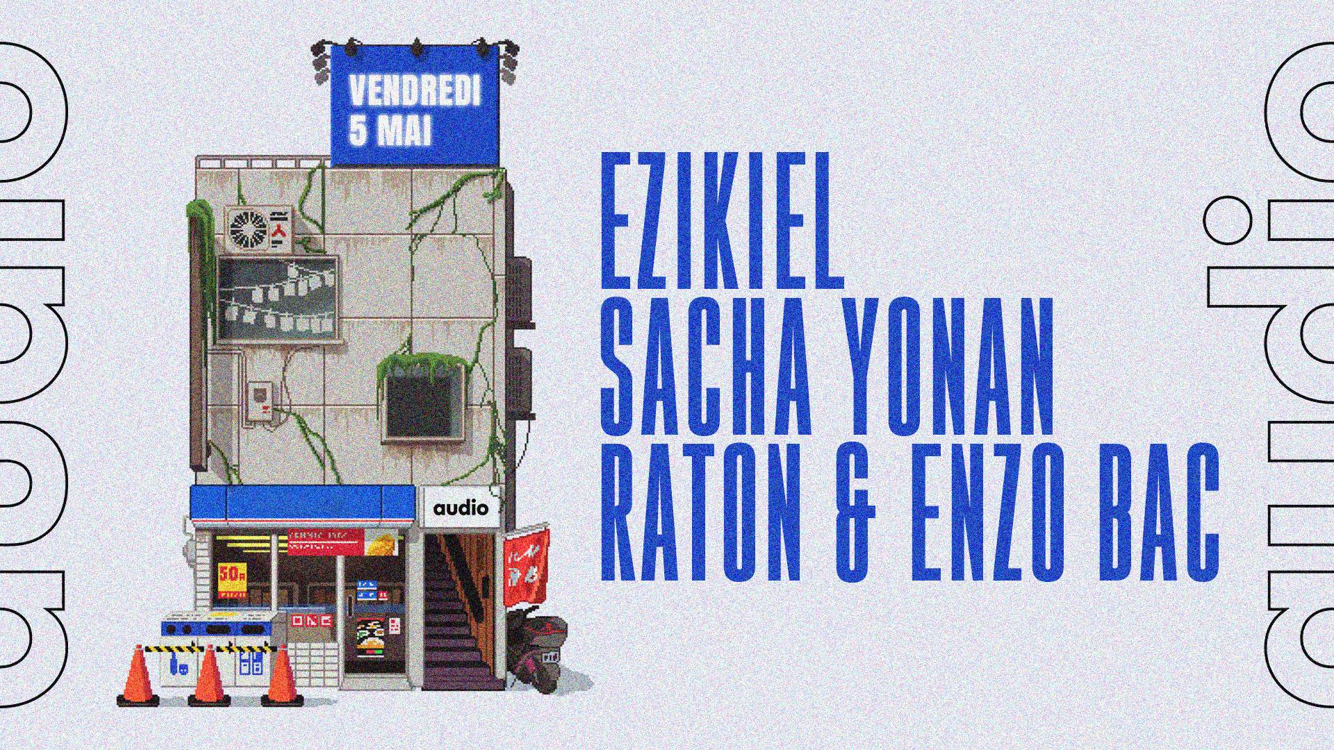 Ezikiel · Sacha Yonan · RATON & ENZO BAC - フライヤー表