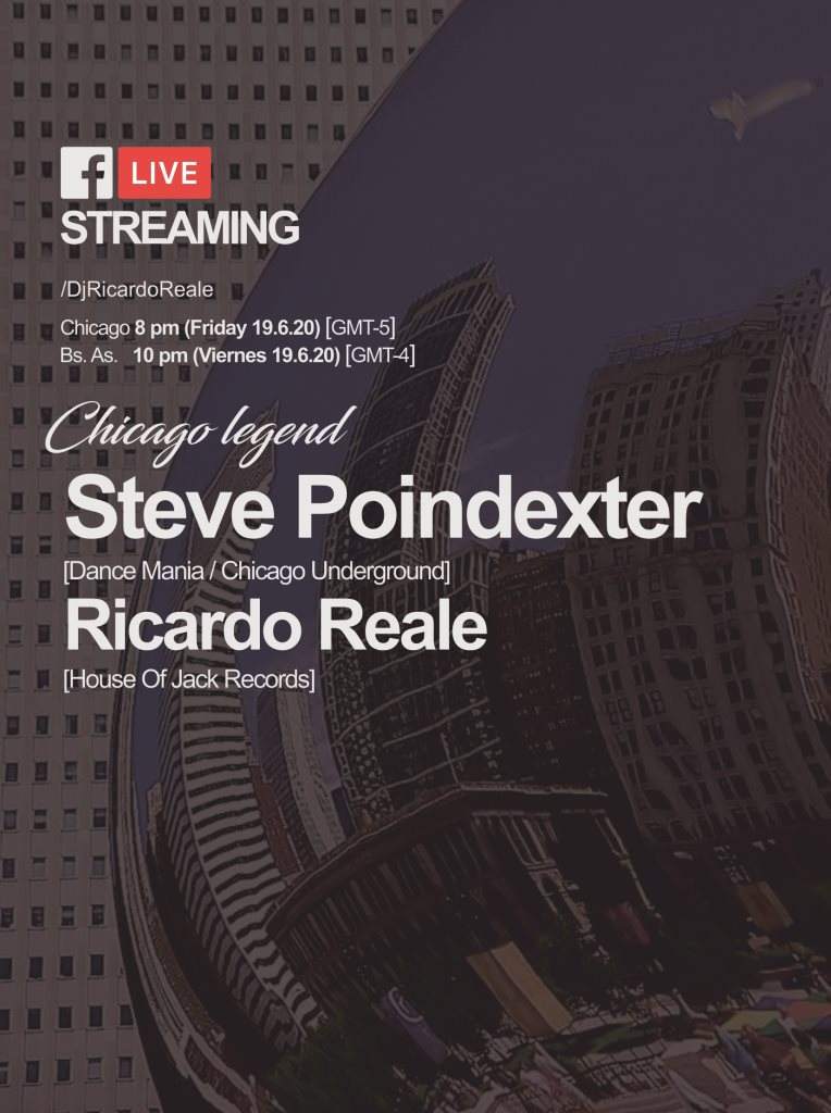 Live Streaming - Steve Poindexter / Ricardo Reale - フライヤー表