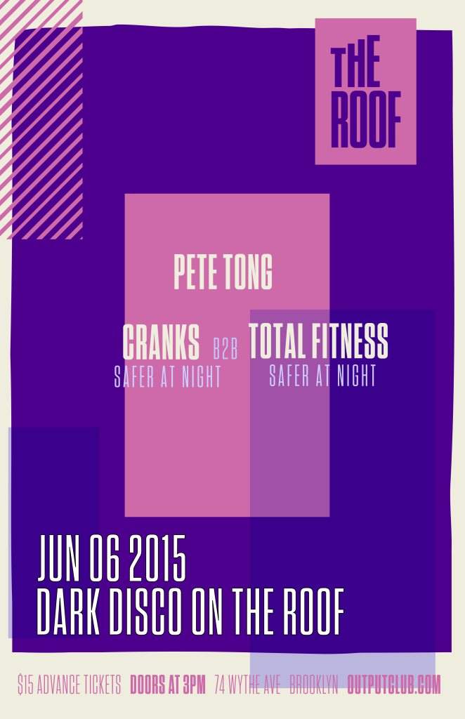 Dark Disco on The Roof - Pete Tong/ Cranks/ Total Fitness - フライヤー表