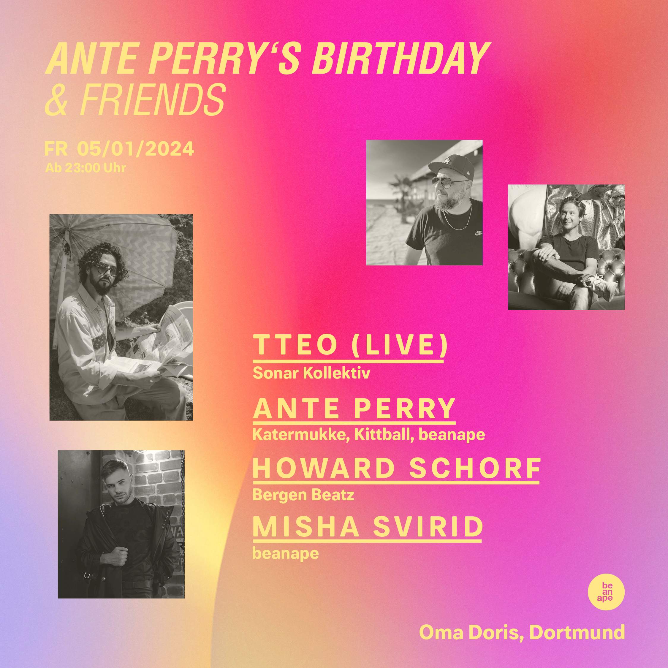 Ante Perry´s Birthday & Friends - フライヤー表