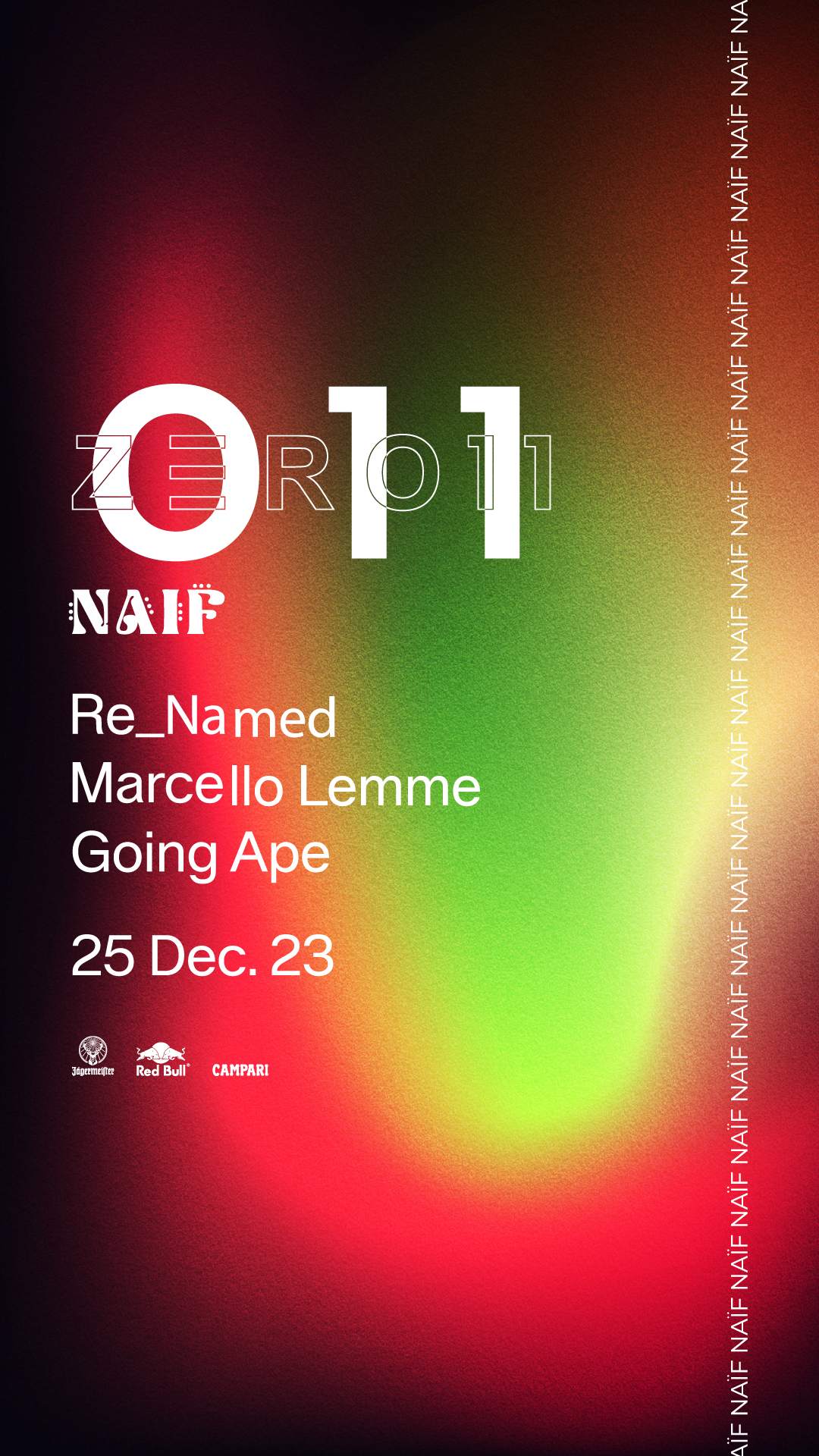 Club Zero11 pres. NAIF with Re_Named, Marcello Lemme, Going Ape - Página trasera