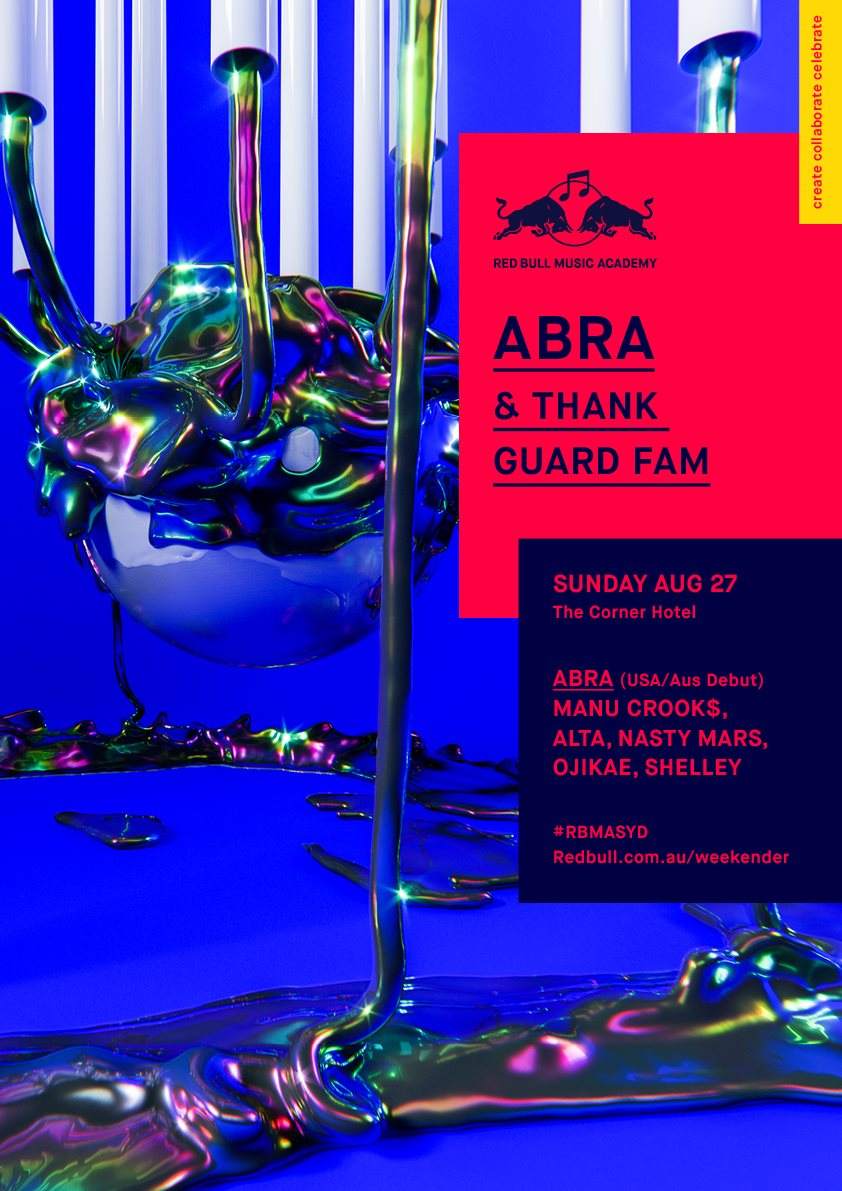 Red Bull Music Academy presents: ABRA & Thank Guard Fam - フライヤー表