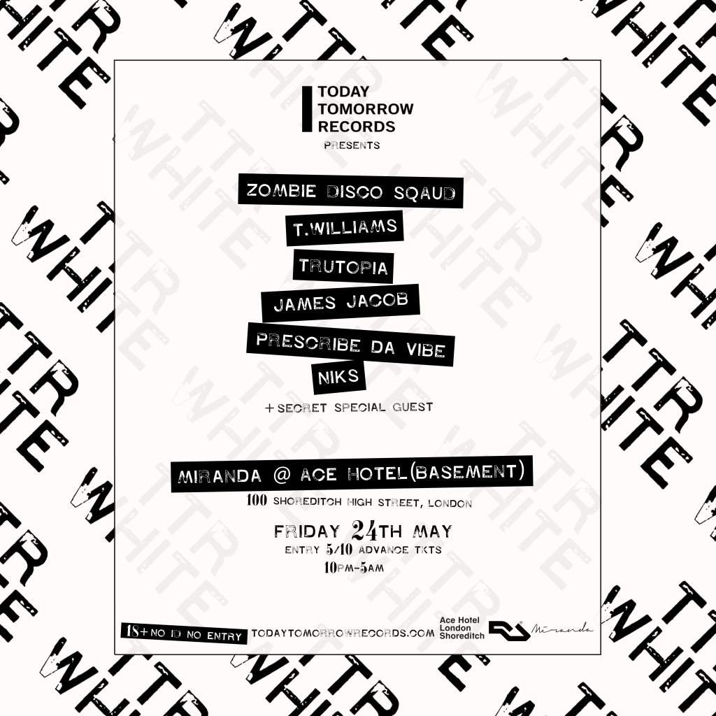 TTR White Launch Party - フライヤー表