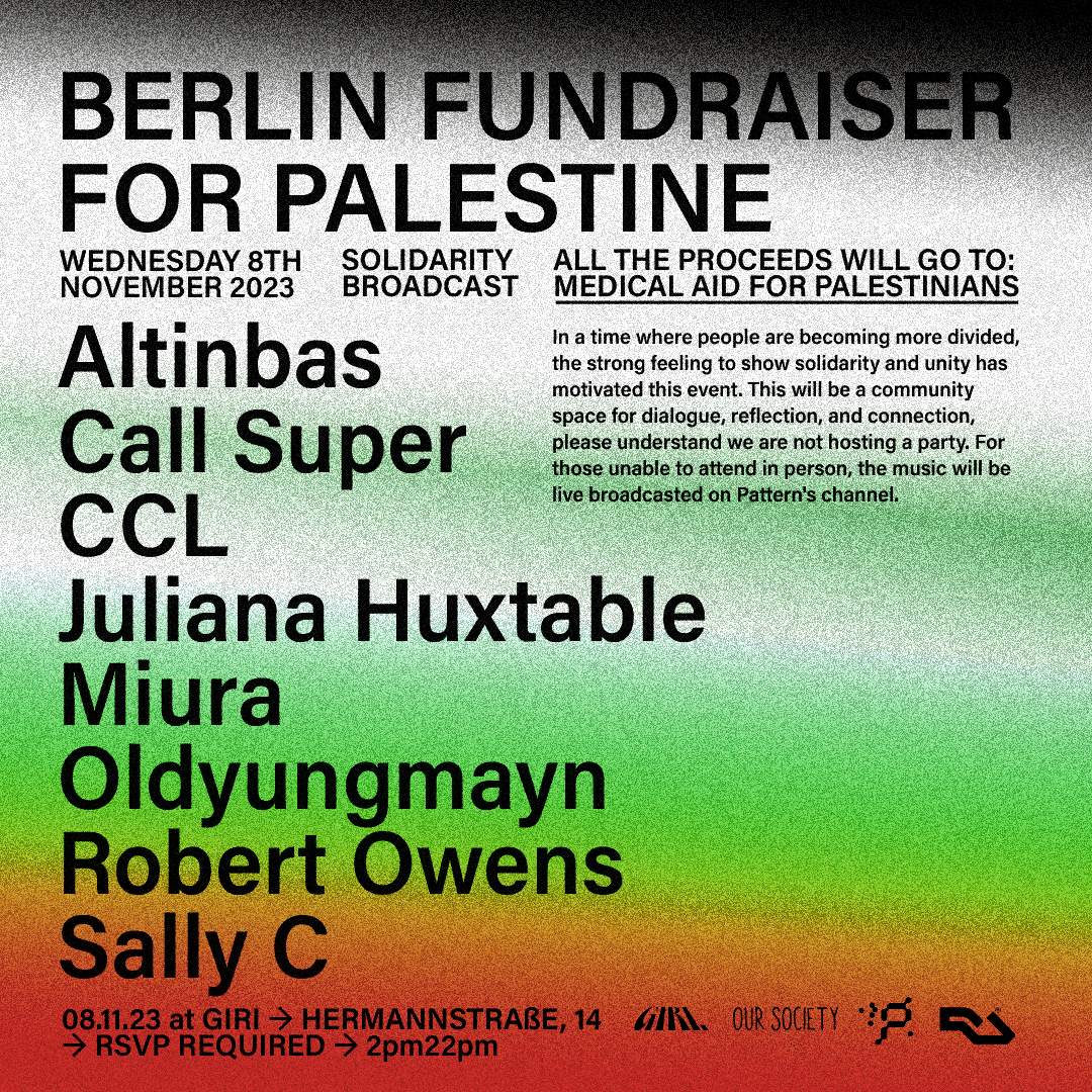 Berlin Fundraiser for Palestine Support - Página frontal