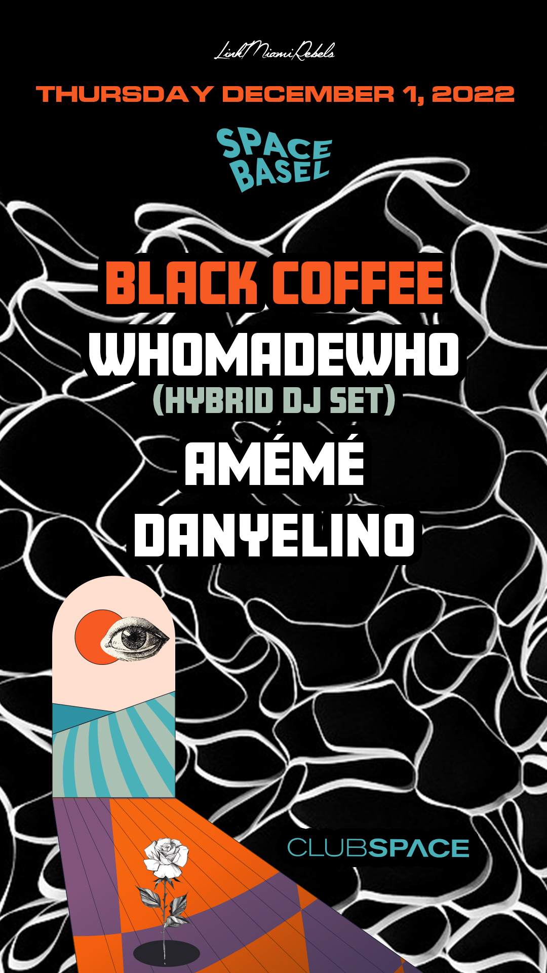 Black Coffee, AMÉMÉ & WhoMadeWho (Hybrid DJ Set) at Club Space Miami, Miami