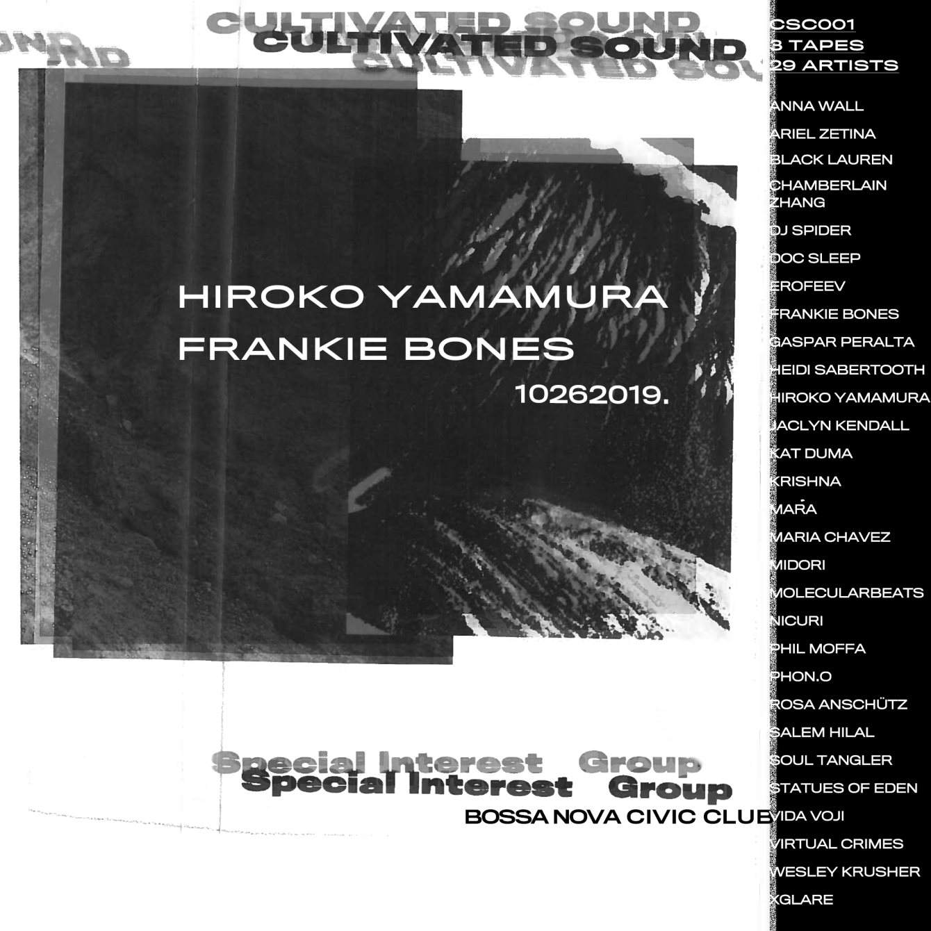 Cultivated Sound Compilation Release Party with Hiroko Yamamura & Frankie Bones - Página frontal