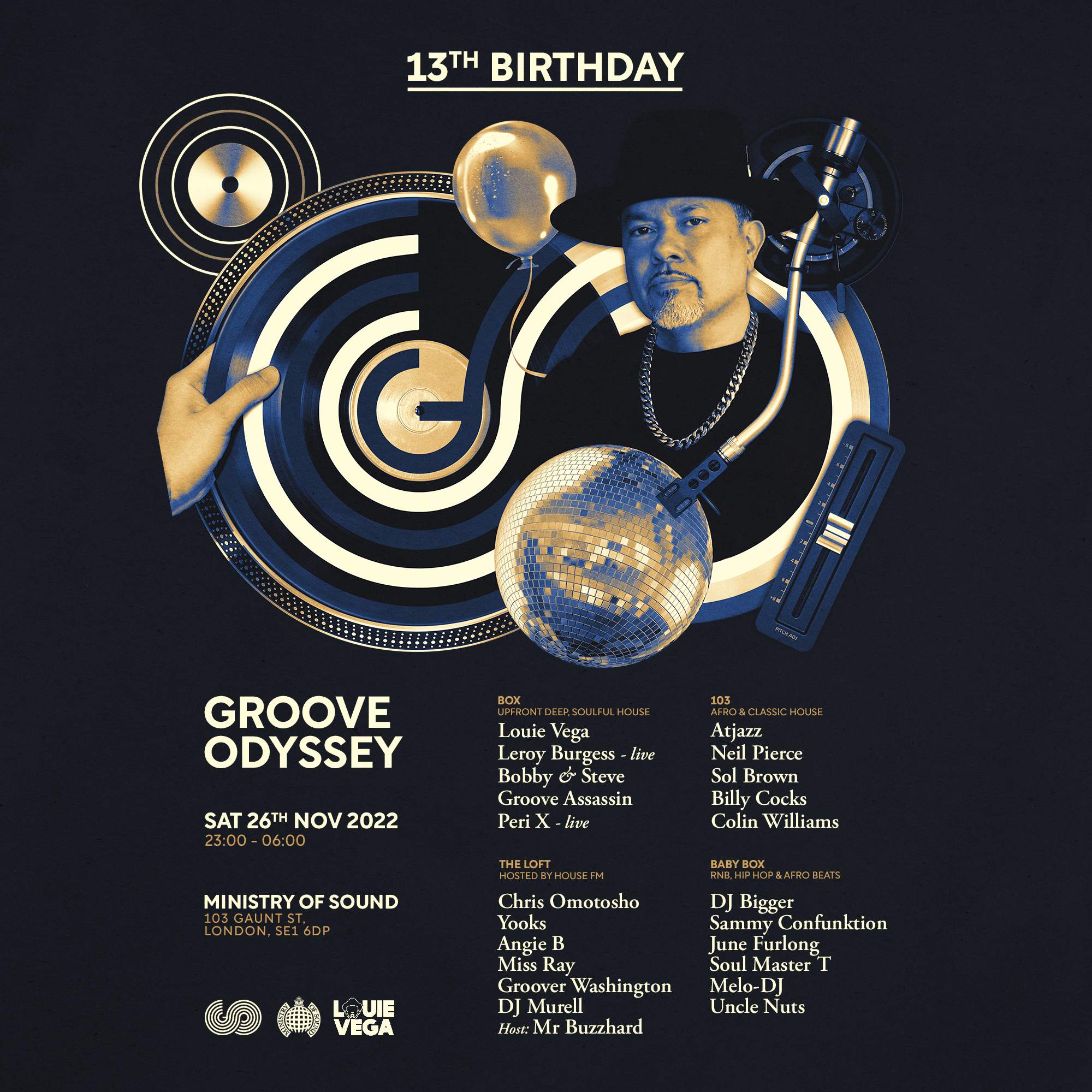Groove Odyssey: 13th Birthday - Página frontal
