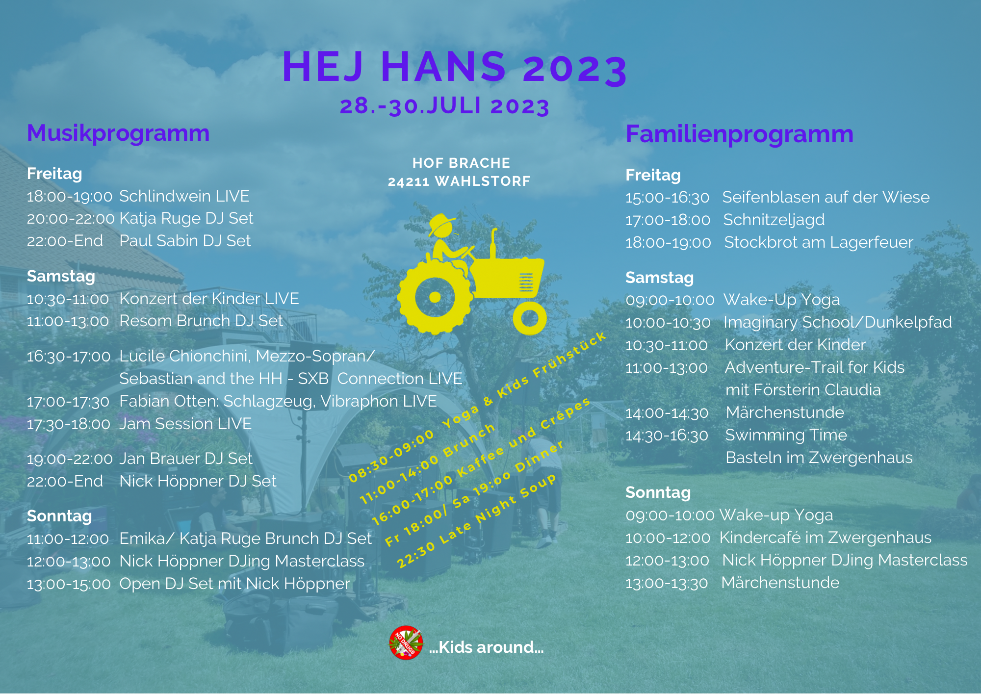 Hej Hans Festival 2023 - フライヤー裏