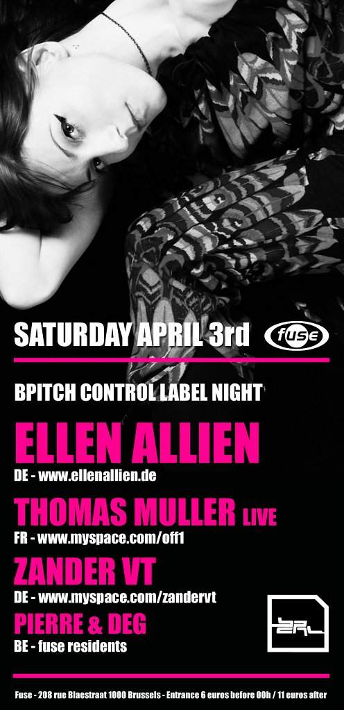 Bpitch Control Label Night: Ellen Allien, Thomas Muller Live, Zander Vt - Página frontal