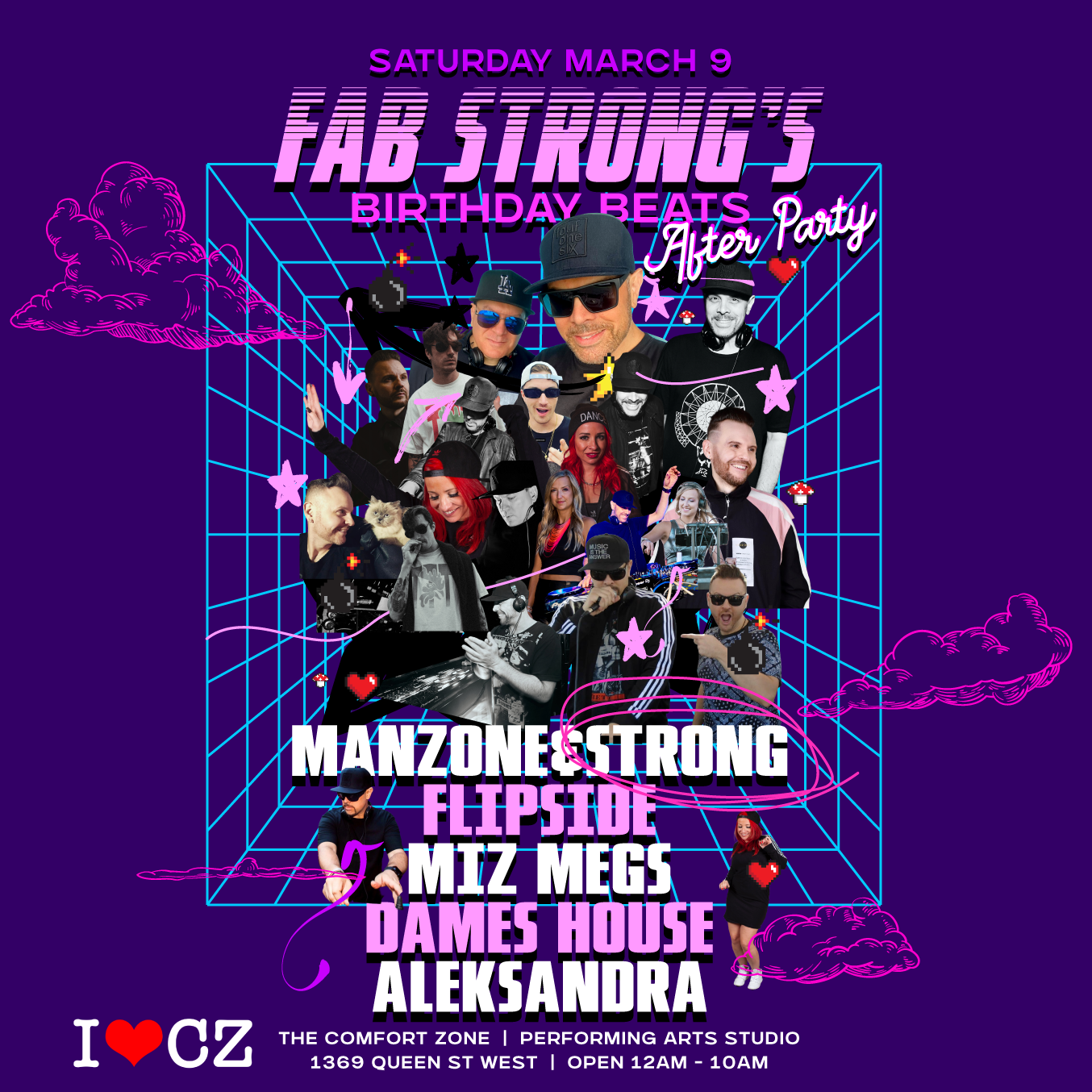 Fab Strong's Birthday Beats at CZ - フライヤー表