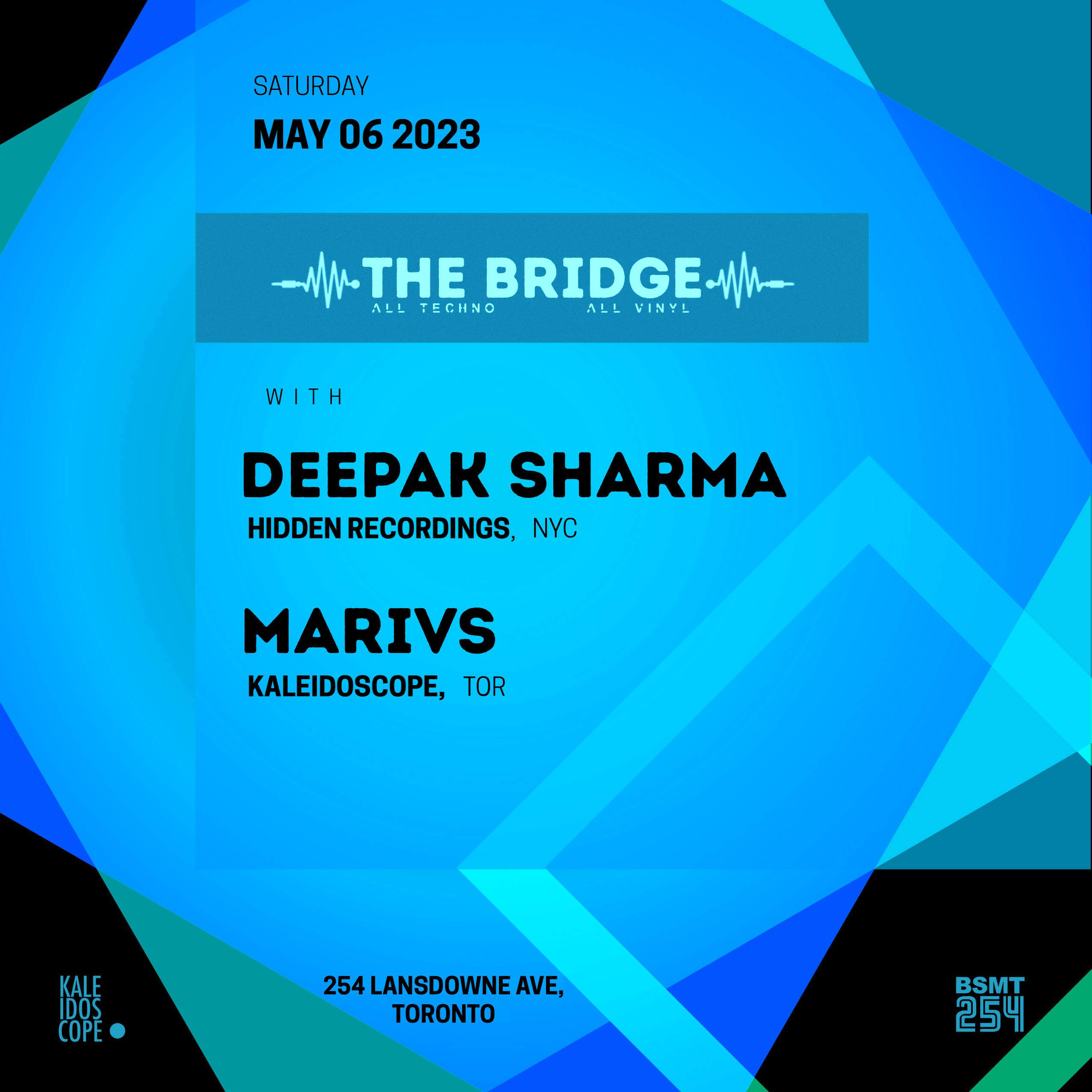 Kaleidoscope presents: The Bridge with Deepak Sharma + Marivs - Página frontal