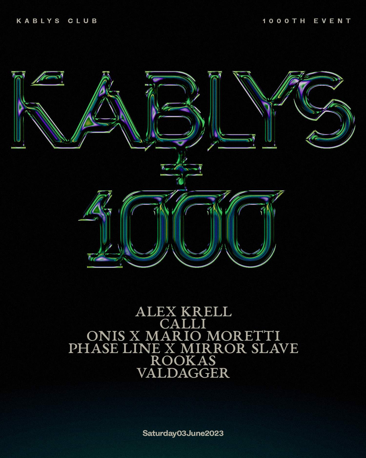 Kablys + 1000 - フライヤー表