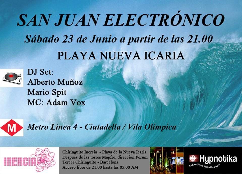San Juan En La Playa - Chiringuito Inercia Beach Party - フライヤー表