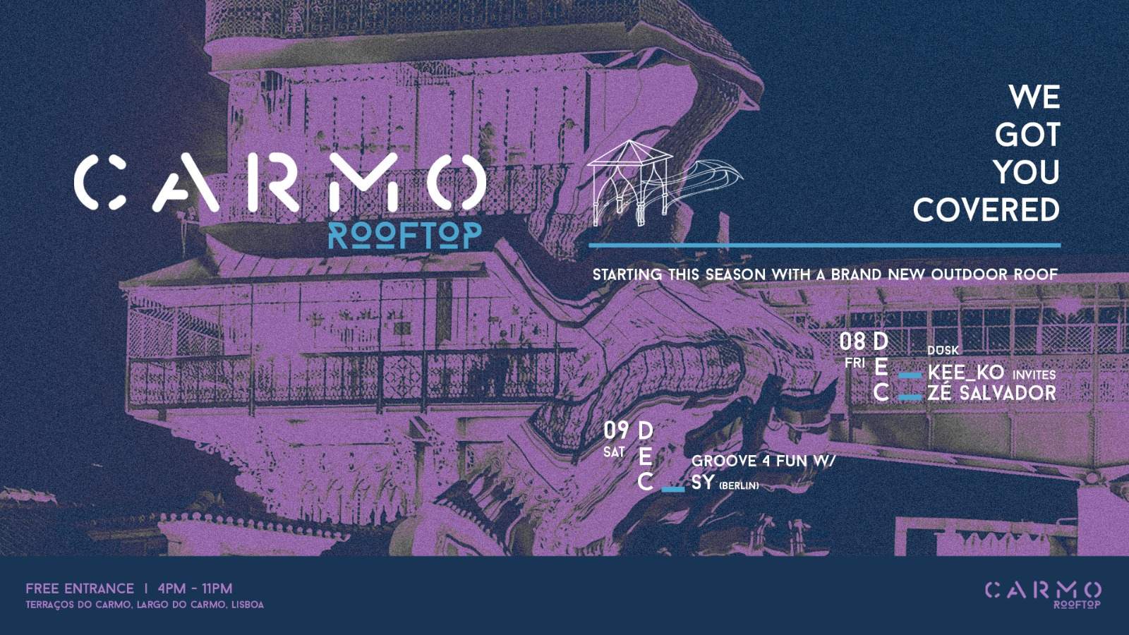 Groove4Fun x Carmo Rooftop - フライヤー表
