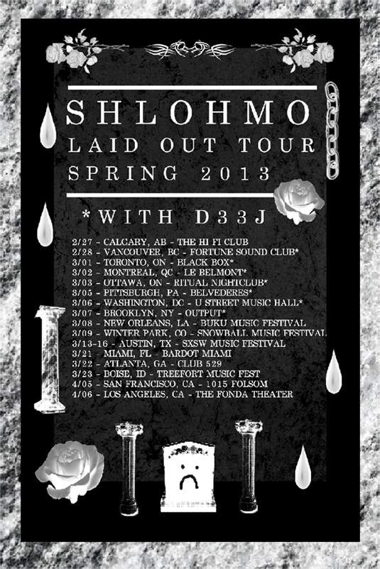 Shlohmo - Laid Out Tour - フライヤー表