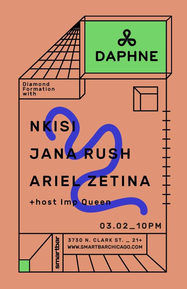 Daphne 2018: Diamond Formation with Nkisi / Jana Rush / Ariel Zetina - Página trasera