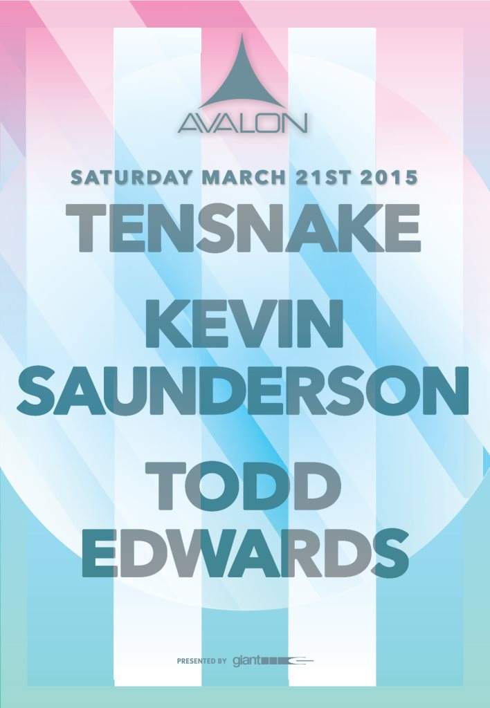 Avalon presents: Tensnake, Kevin Saunderson, Todd Edwards - Página frontal