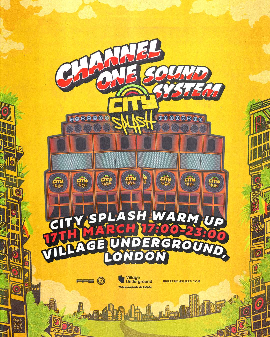 Channel One Sound System x City Splash Warm Up - Página trasera