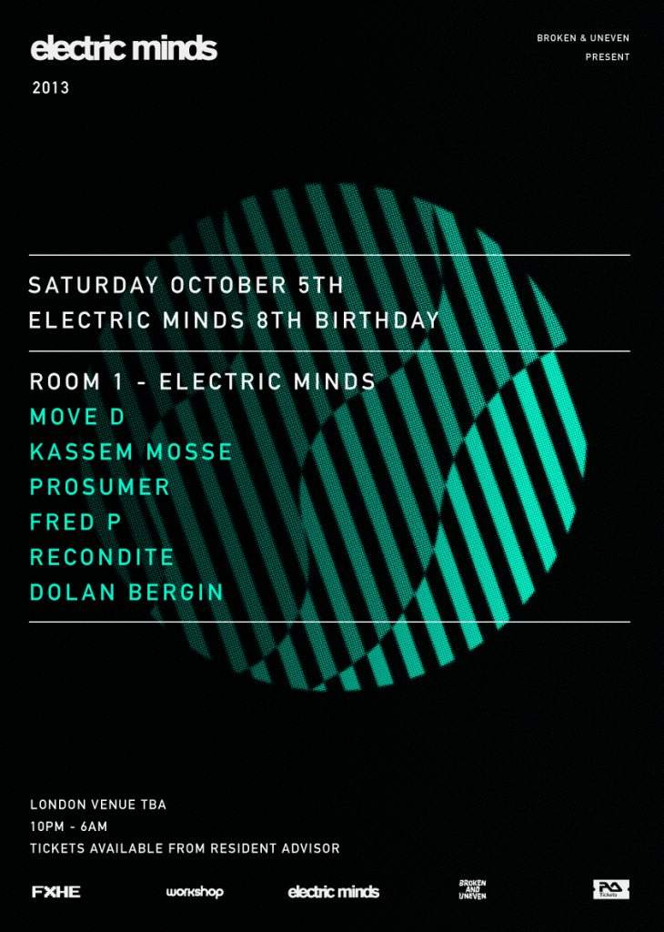 The Hydra: Electric Minds Birthday Move D, Kassem Mosse, Prosumer, Fred P, Recondite - Página frontal