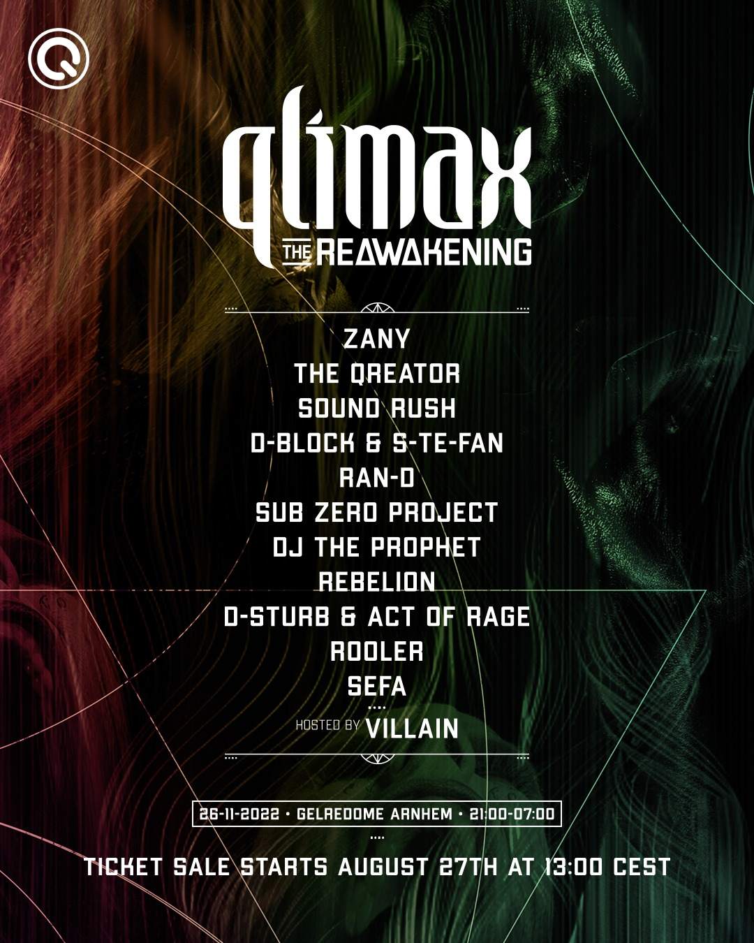 Qlimax Festival Live Stream Tickets at A-House A Verkstad, Stockholm