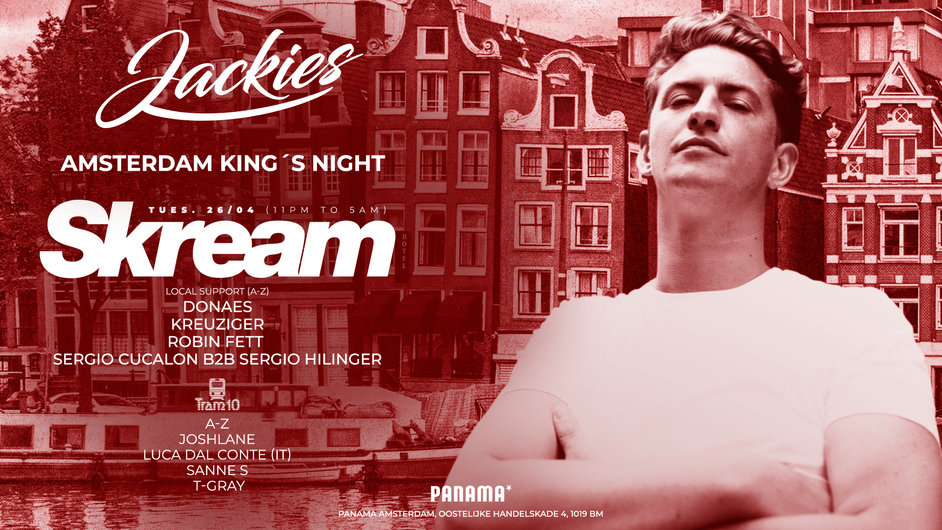 Jackies Amsterdam pres King's Night w/ Skream - フライヤー表