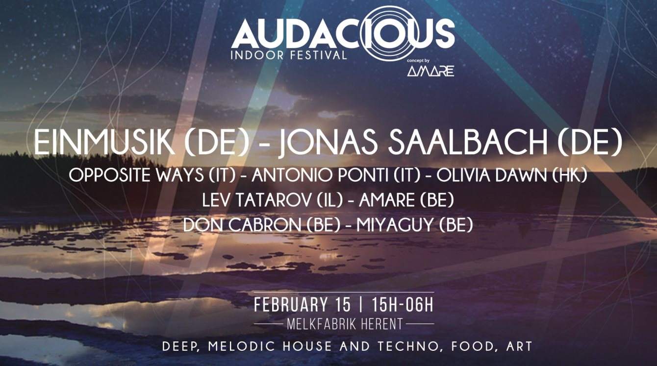 Audacious Indoor Festival with Einmusik, Jonas Saalbach and More - フライヤー表