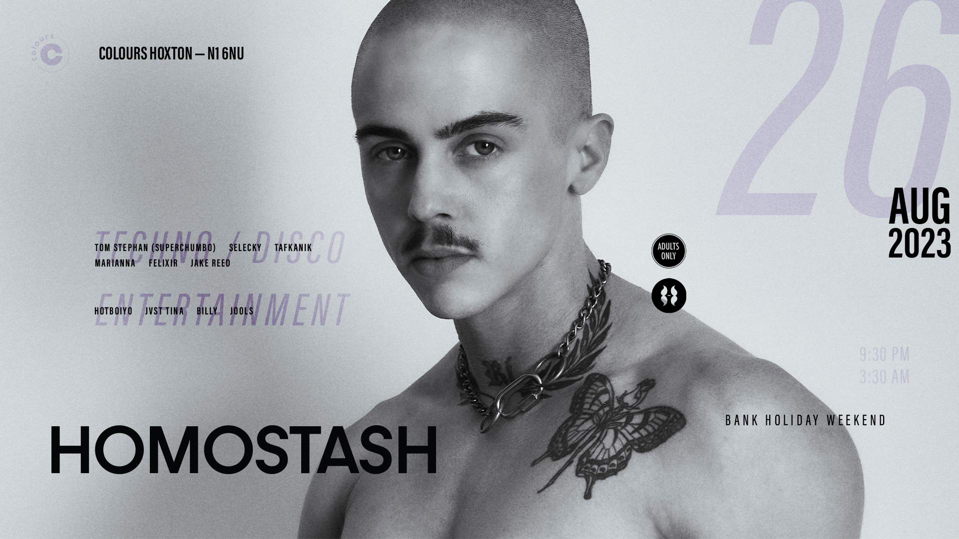 HOMOSTASH Rave & Queer Disco - フライヤー表