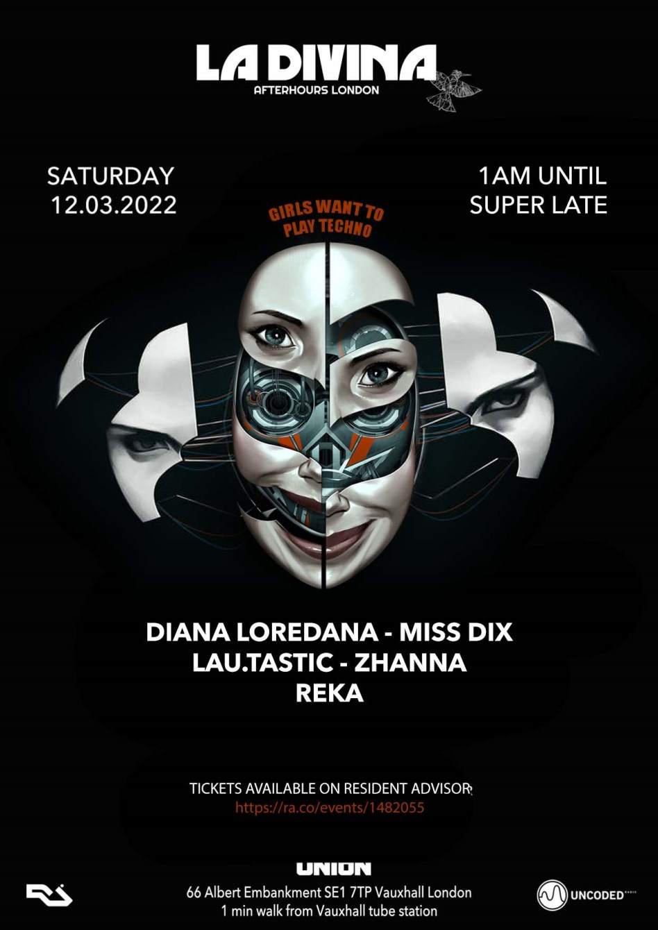 La Divina Afterhours 'Girls Want to Play Techno - Página frontal