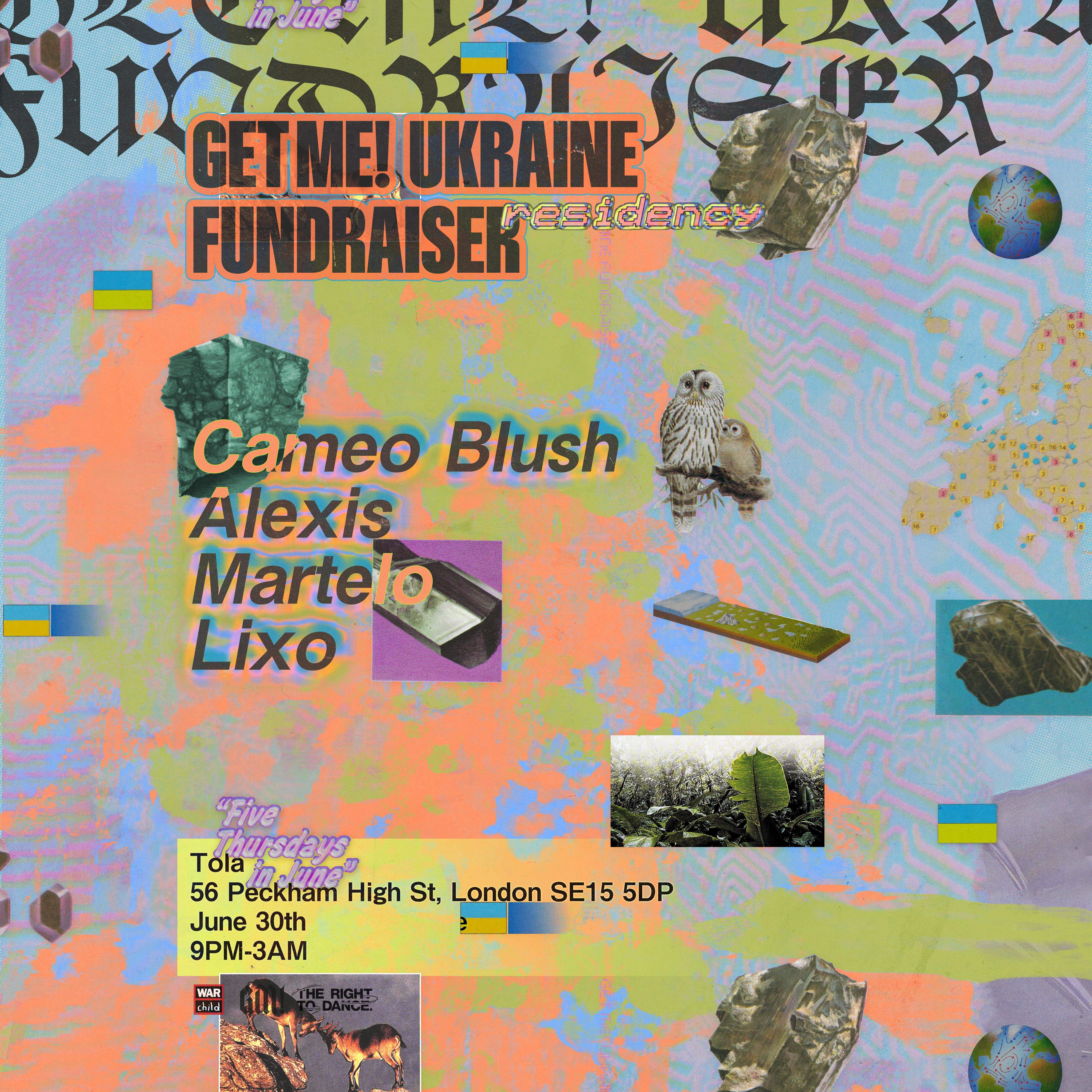 GETME! Ukraine Fundraiser with Alexis, Cameo Blush, Lixo & Martelo - Página frontal