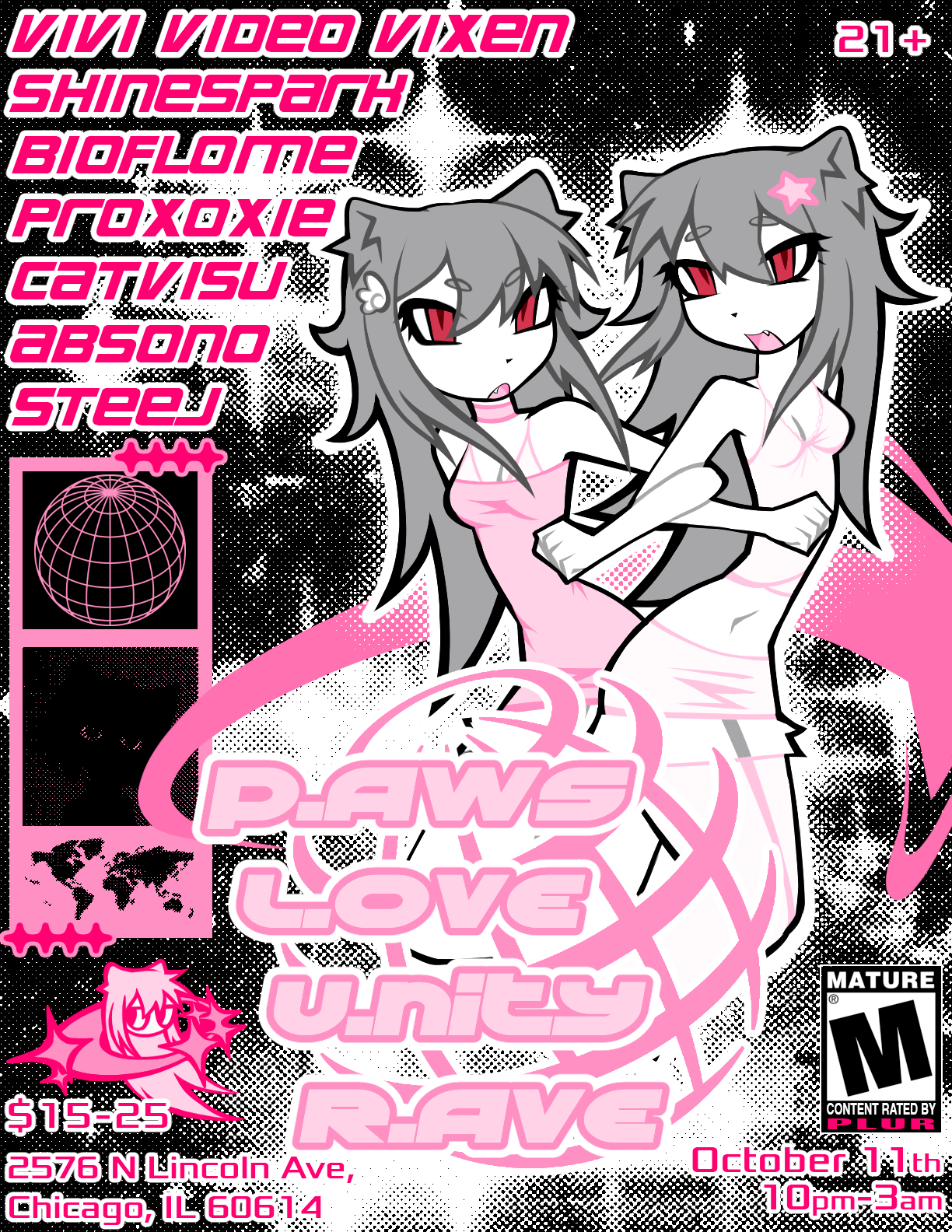 PLUR: Paws, Love, Unity, Rave at TBA - Neon Gardens, Chicago