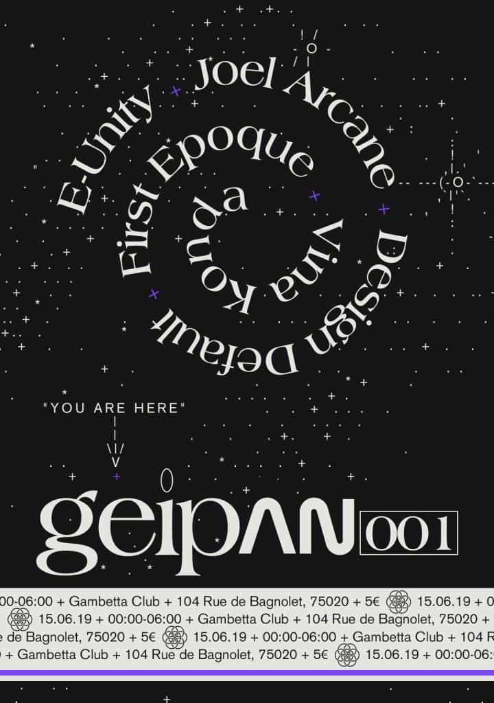 Geipan 001 with E-Unity & Joel Arcane - Página frontal
