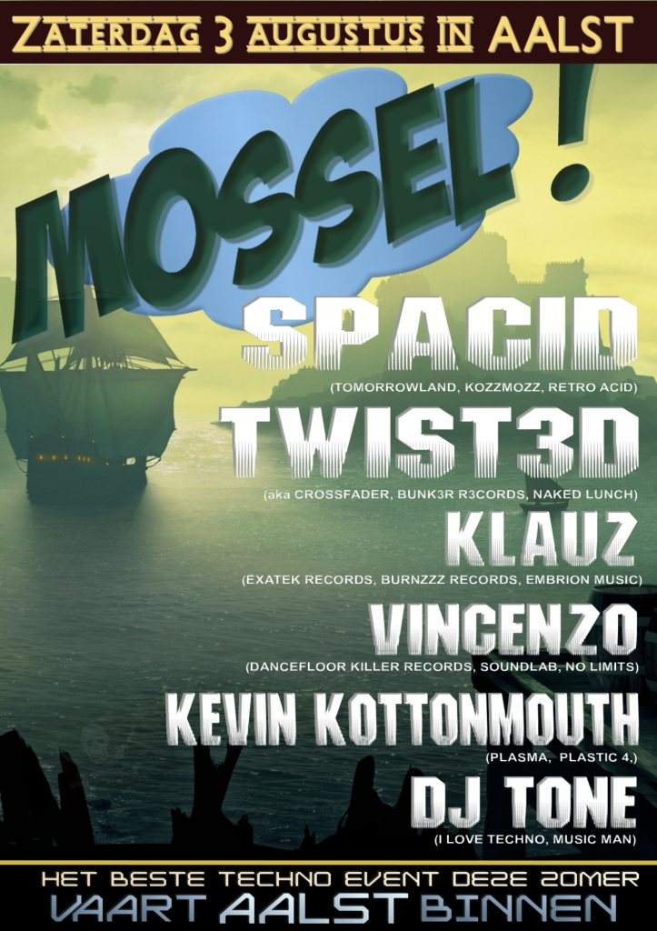 Mossel - Techno Boat Party - Página frontal