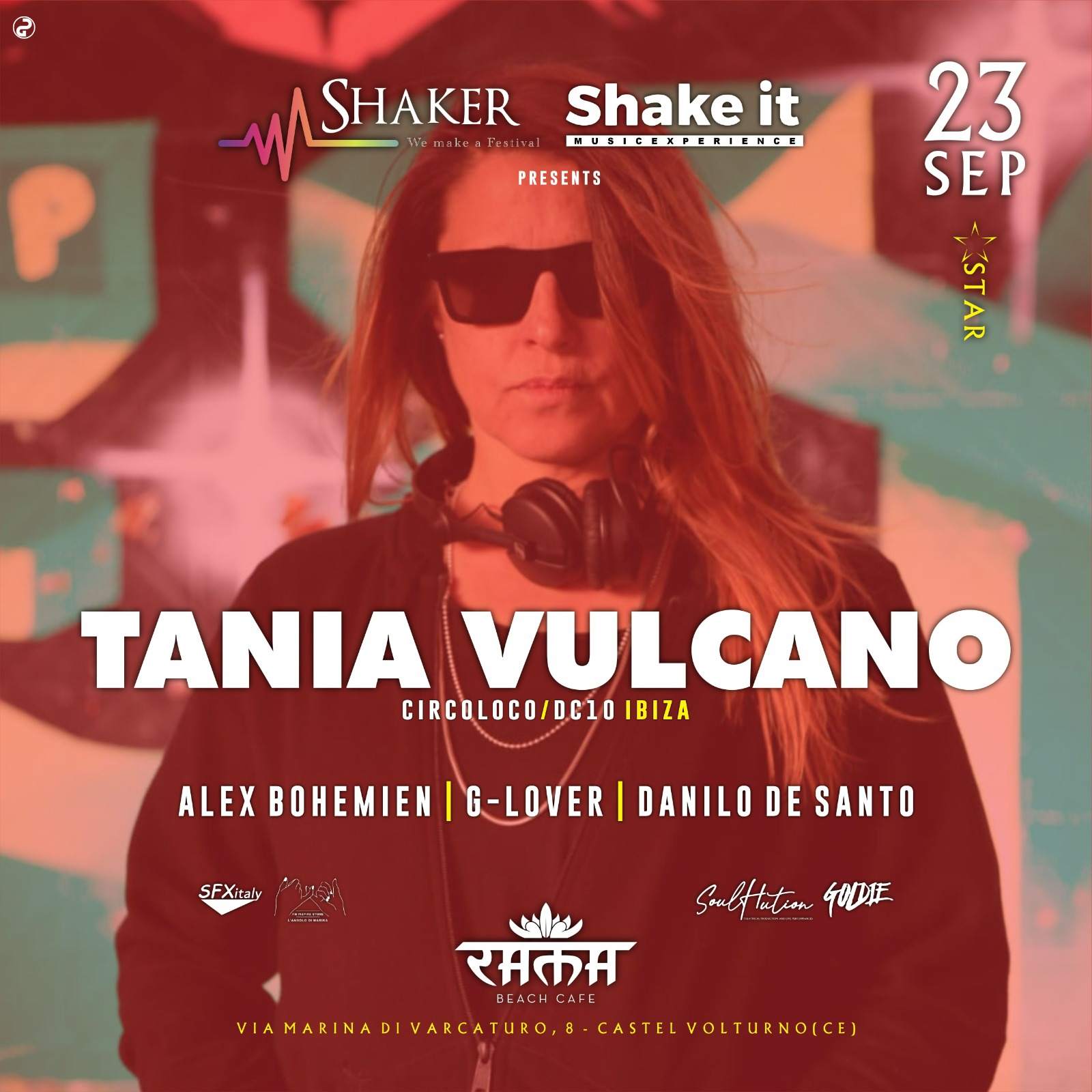 Shake It pres The Queen of Ibiza Tania Vulcano - フライヤー表