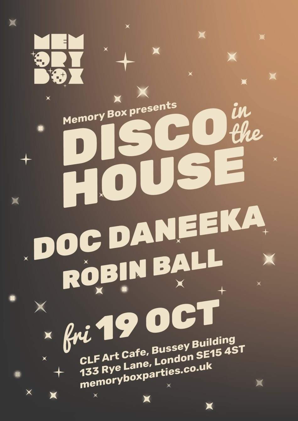 Disco in the House with Doc Daneeka - フライヤー表