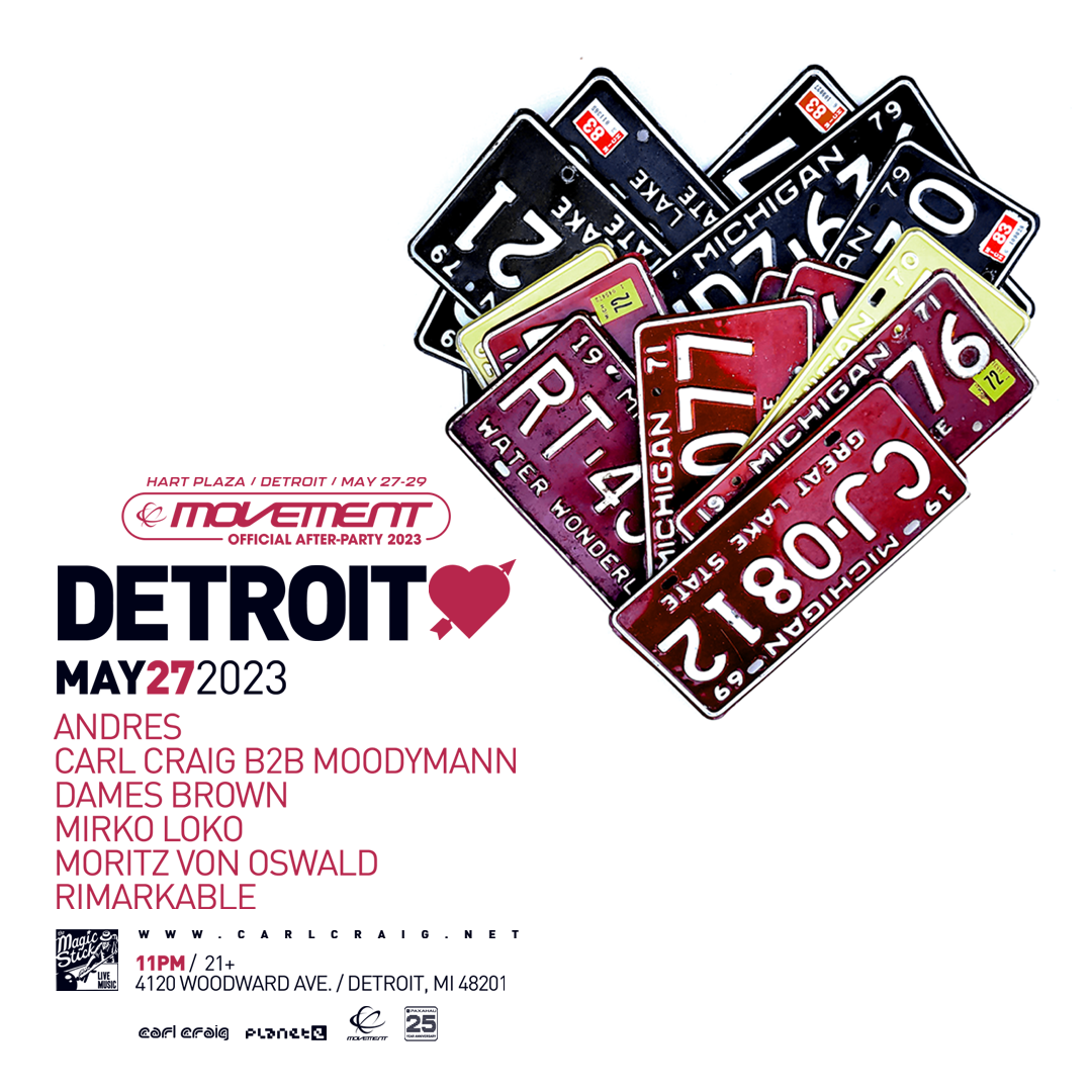 Detroit Love - Official Movement Afterparty - フライヤー表