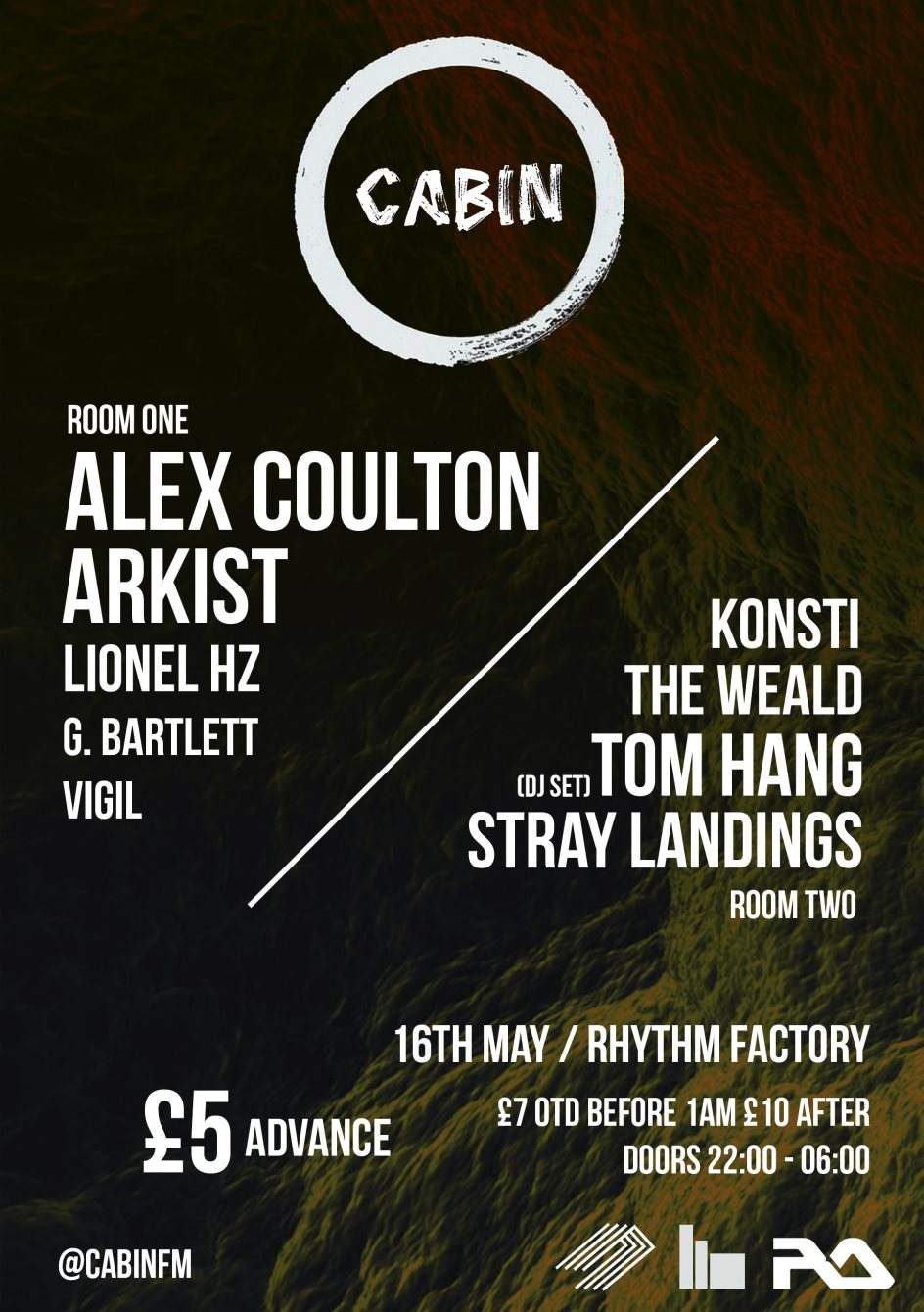 Cabin - Alex Coulton, Arkist + Residents & Stray Landings Room Two Takeover - Página frontal