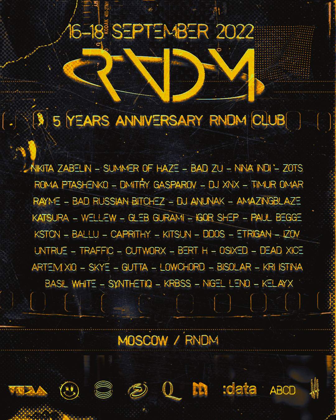 RNDM CLUB 5 YEARS - フライヤー表